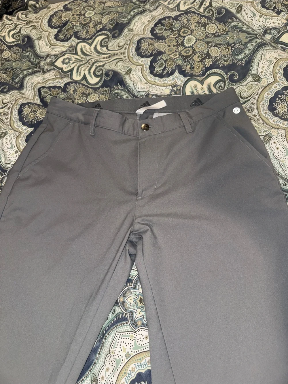 Adidas Gray Golf Straight-Leg Pants size 32/30